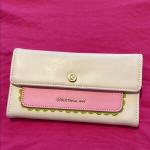 Spartina 449 Wilson Ric Rac Off-White and Pink Women's Wallet